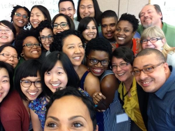 Picture image of 21 unidentified participants of the Minnesota Institute for Early Career Librarians 2014 (MIECL)