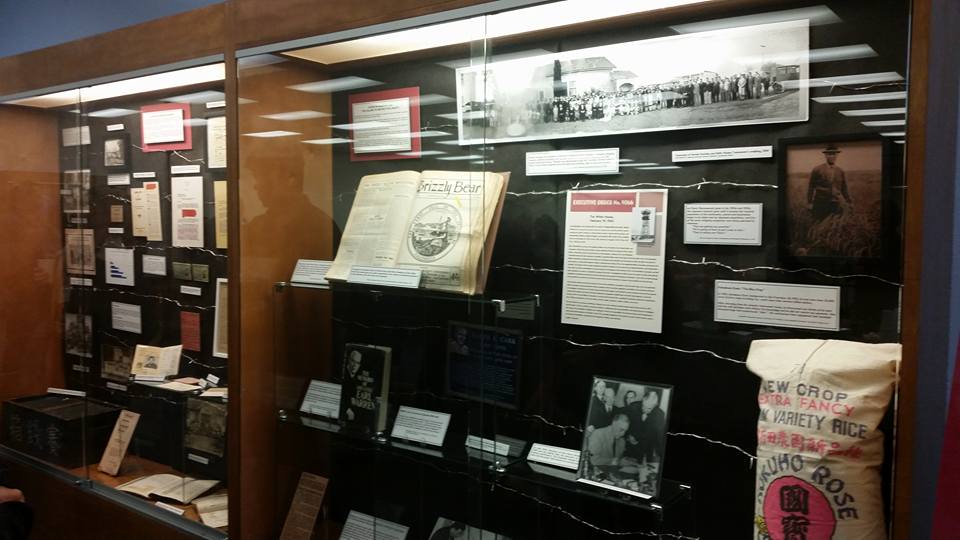 image of display cases of the exhibit EO 9066
