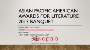 Image of publicity flyer for APAAL 2017 banquet
