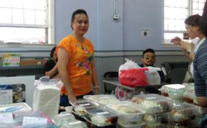 A vendor at the Indonesian Food Bazaar