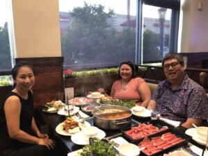 Photo of members of APALA's Mid-Atlantic chapter at an all-you-can-eat hot pot restaurant